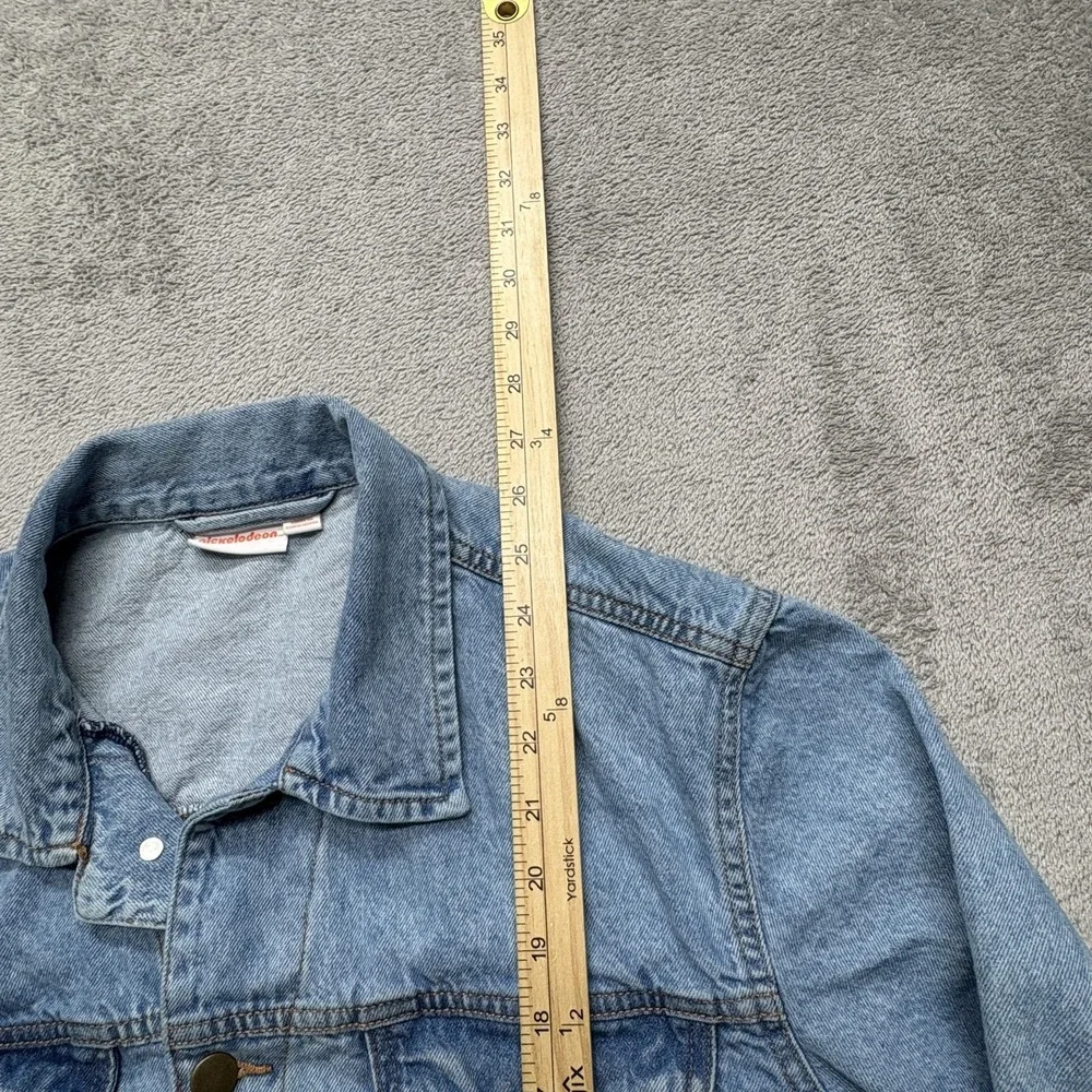 Nickelodeon Rugrats Jacket Mens Large Blue Denim Cartoon Graphic 90s Style Retro - Picture 5 of 7